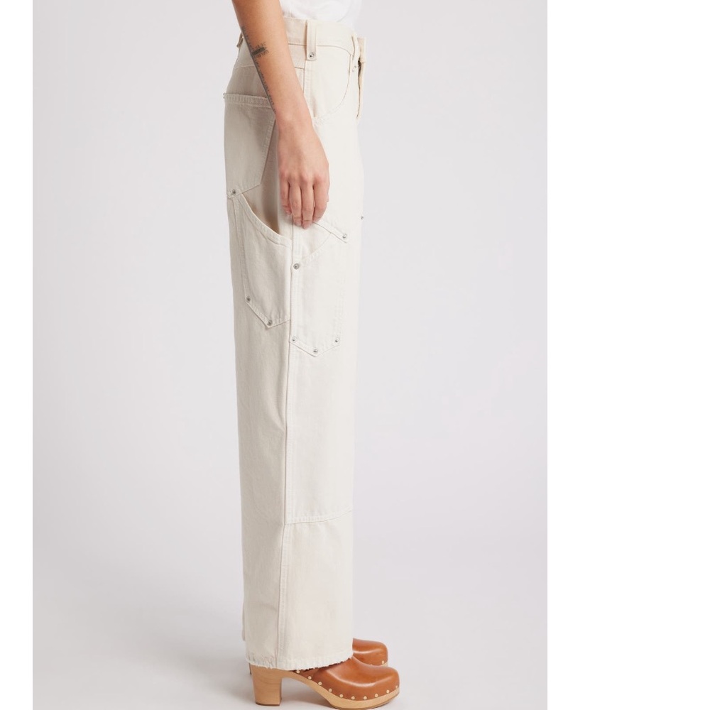 Re/Done Beige Utility work ware Pants Jeans - Picture 6 of 9